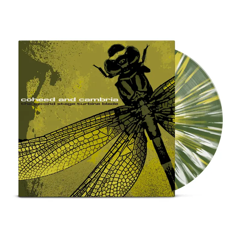 Second Stage Turbine Blade Vinyl – Green Base With Yellow & White Splatter 1