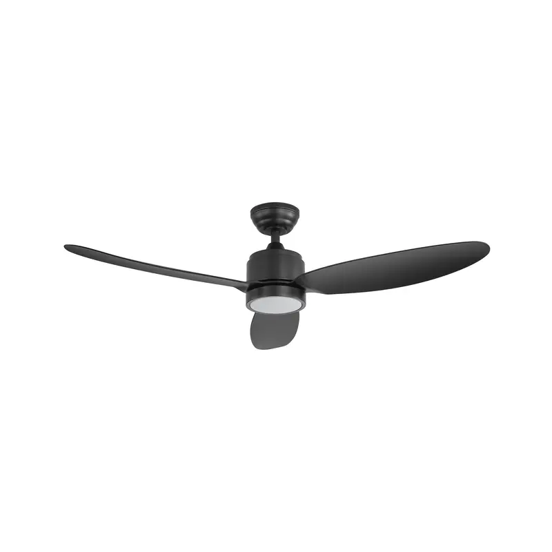 Solace 132Cm Outdoor Dc Ceiling Fan – Sleek Black Finish With Black Abs Blades 1