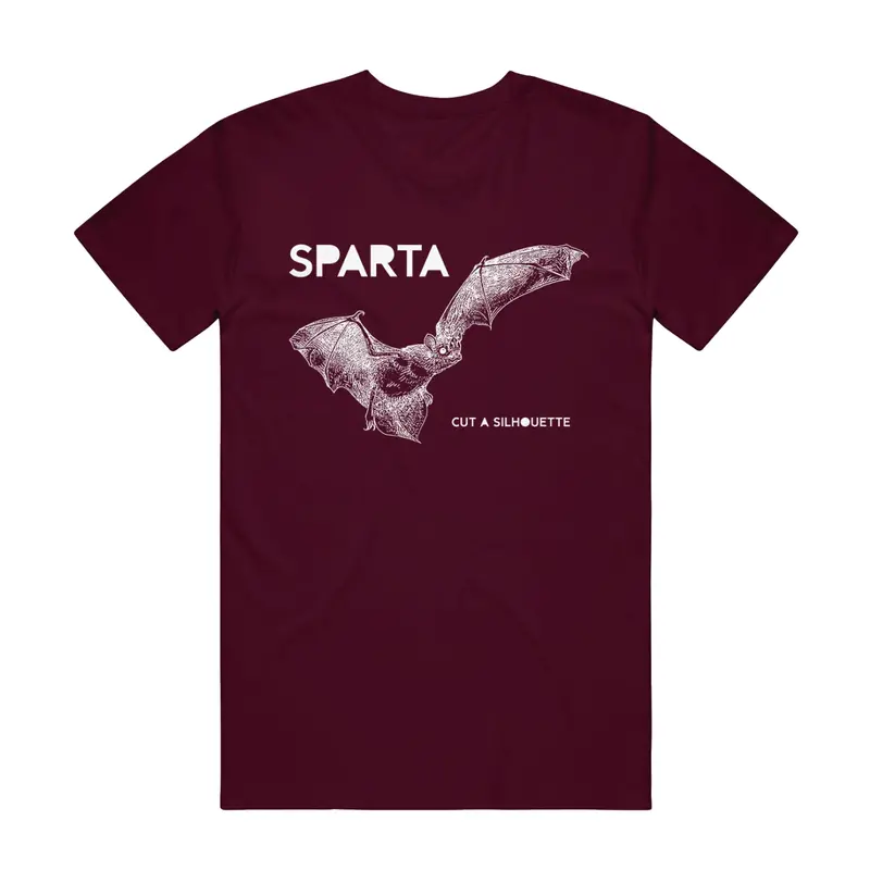 Sparta Bat Design Maroon Cotton T-Shirt 1