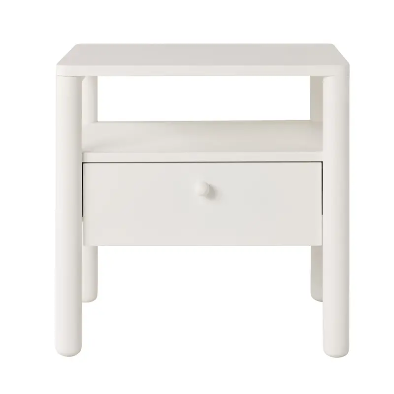 Spintara White Single-Drawer Bedside Table 1