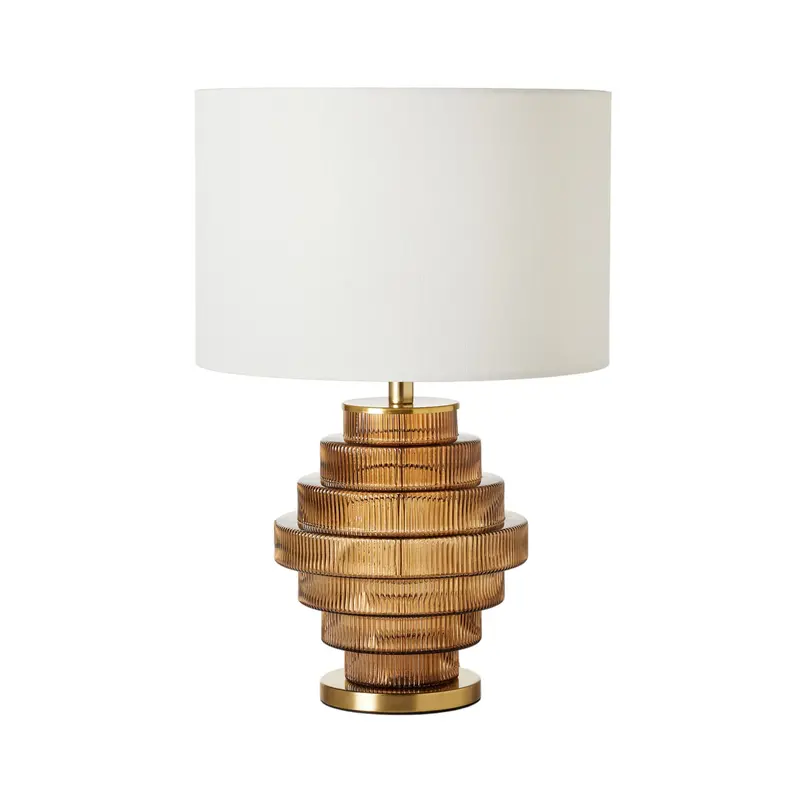 Stanthorpe Amber Glass Table Lamp – 55 Cm Height 1