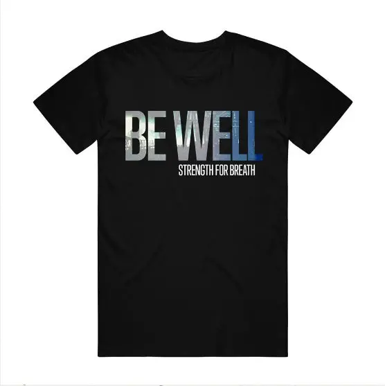 Strength For Breath Black Cotton T-Shirt 1