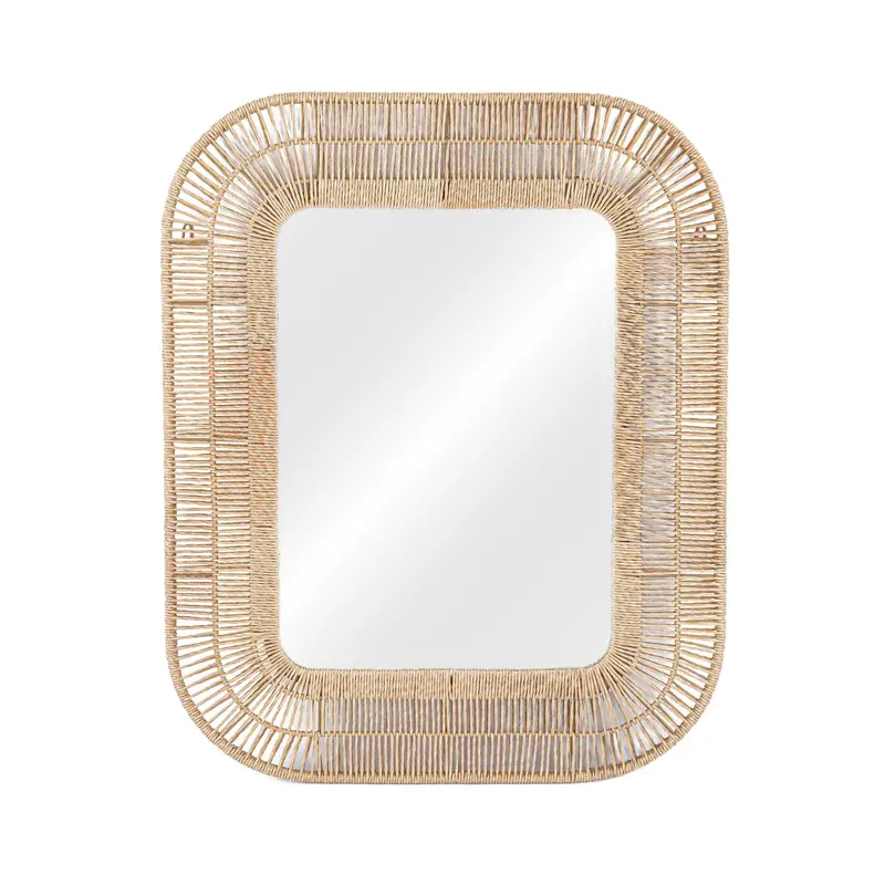 Sundara Textured Woven Round Mirror 1