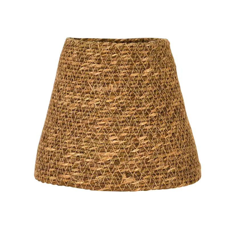 Tapered Moonj Grass Lamp Shade – Handwoven Natural Fiber 16X10X13Cm Cover 1