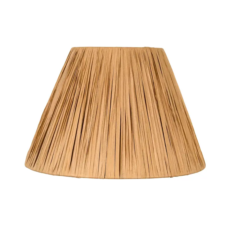 Tapered Raffia Lamp Shade – Natural Fiber 25X13X17Cm Pendant Cover 1