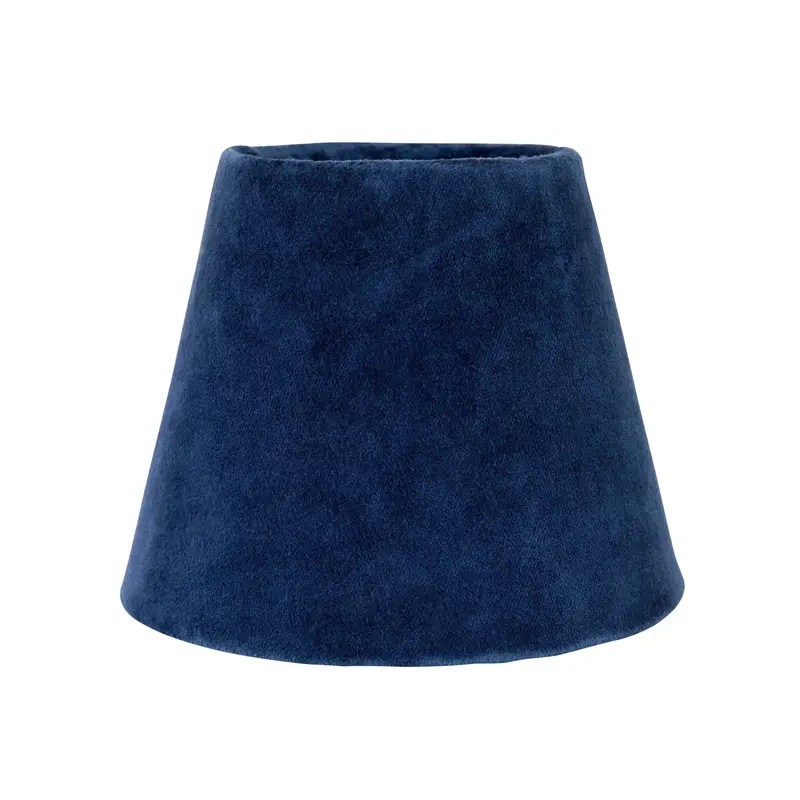 Tapered Teal Blue Velvet Lamp Shade – 16X10X13Cm Soft Fabric Cover 1