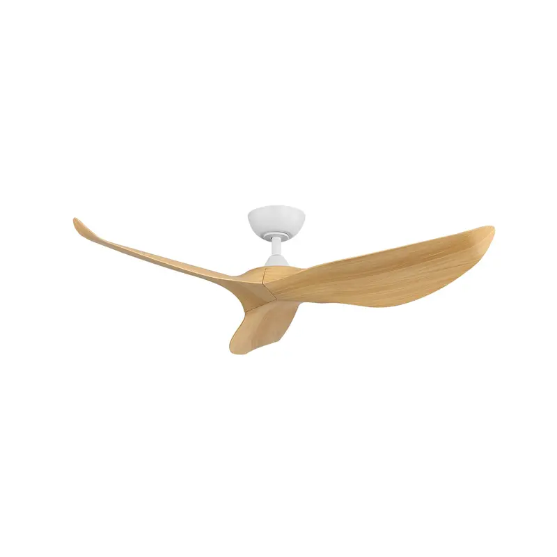 Tide 127Cm Indoor Dc Ceiling Fan – Crisp White Body With Natural Abs Blades 1