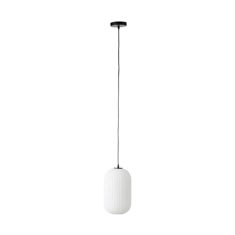 Treviso Fluted Glass Pendant Light – 150Mm White Fixture 1