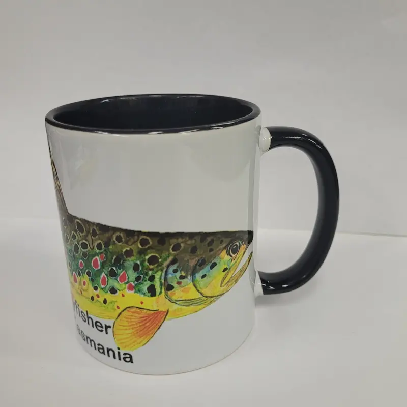 Trout-Focused Ceramic Mugs – Fly Fishing Themed Drinkware 3