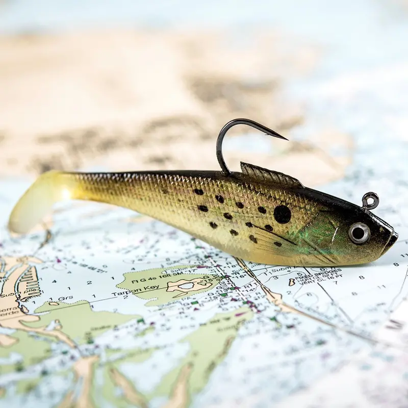 Tsunami Holographic Swim Shads – 3-Pack Soft Plastic Swimbaits 1