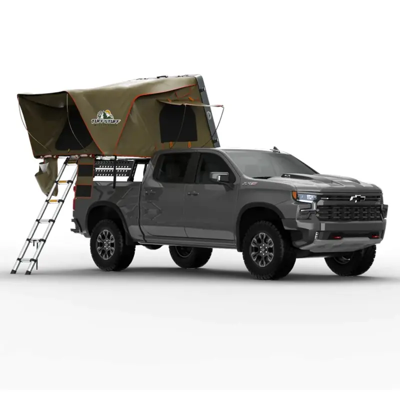 Tuff Stuff Alpha Hard-Top Side-Opening Tent – Gray, 3+ Person Capacity 1