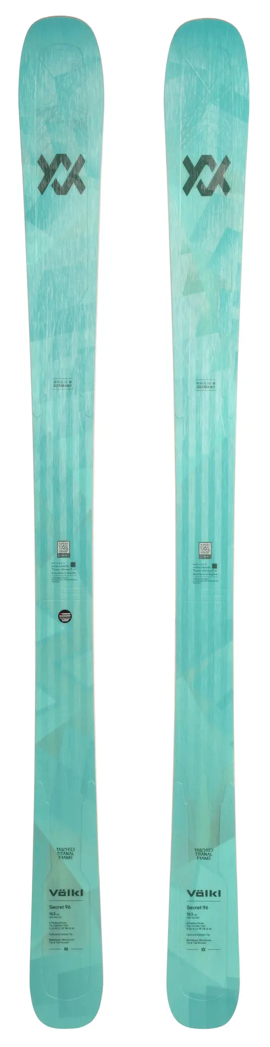 Volkl Secret 96 Flat Skis – Women’S All-Mountain Freeride Design 1