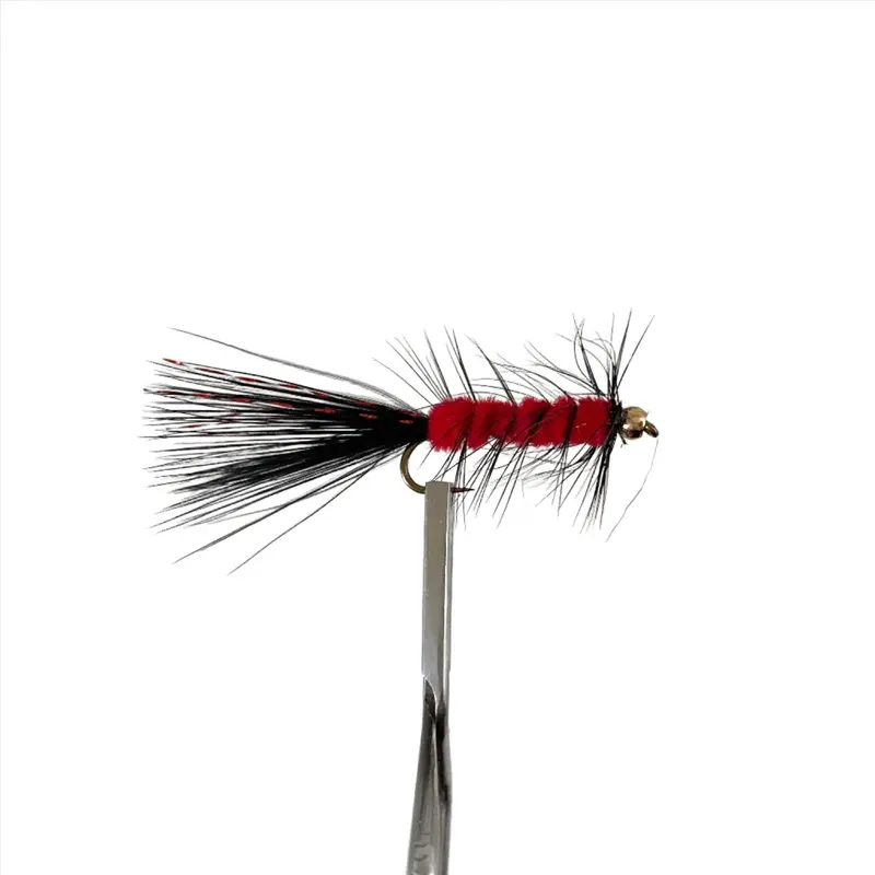 Woolly Bugger Red/Black Beadhead Fly (Pack Of 6) 1