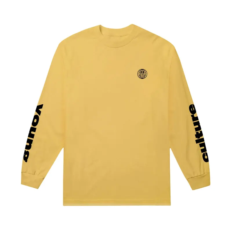 World Motif Mustard Long-Sleeve T-Shirt 1