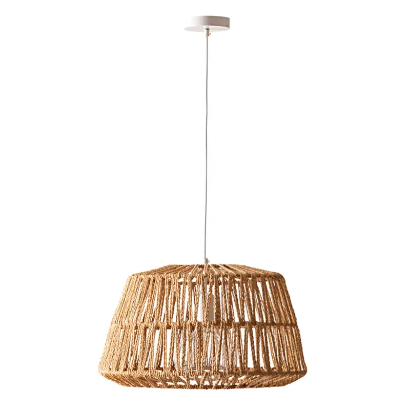 Woven Jute Bell Pendant Light – Natural Fibre Hanging Lamp, 25 Cm Diameter 1